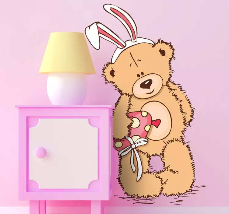 Wandtattoo Teddy mit Hässchen-Ohren - TenStickers