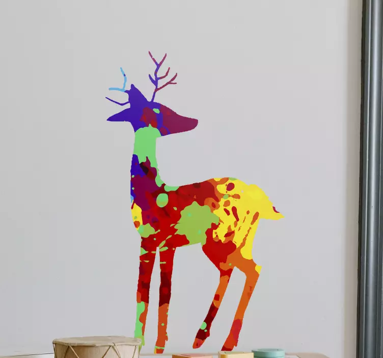 Wandtattoo tiere bunte tier-silhouetten - TenStickers