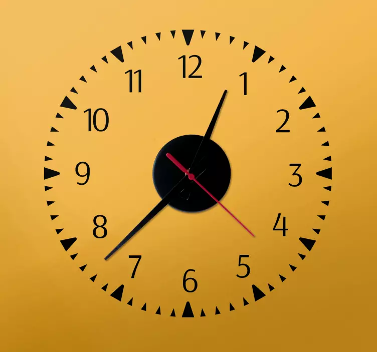 Wandtattoo Uhr minimalistisches design - TenStickers