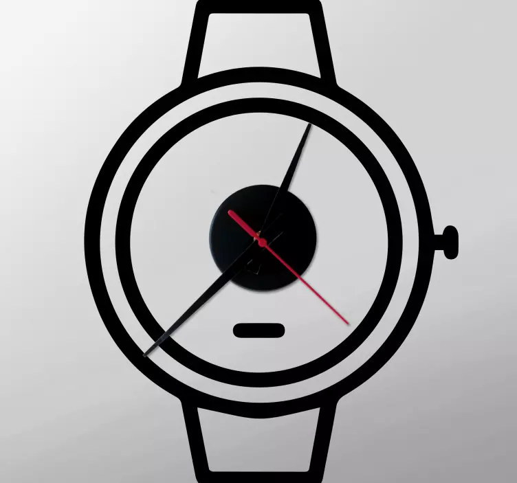 Wandtattoo Uhr schlankes, minimalistisches design - TenStickers