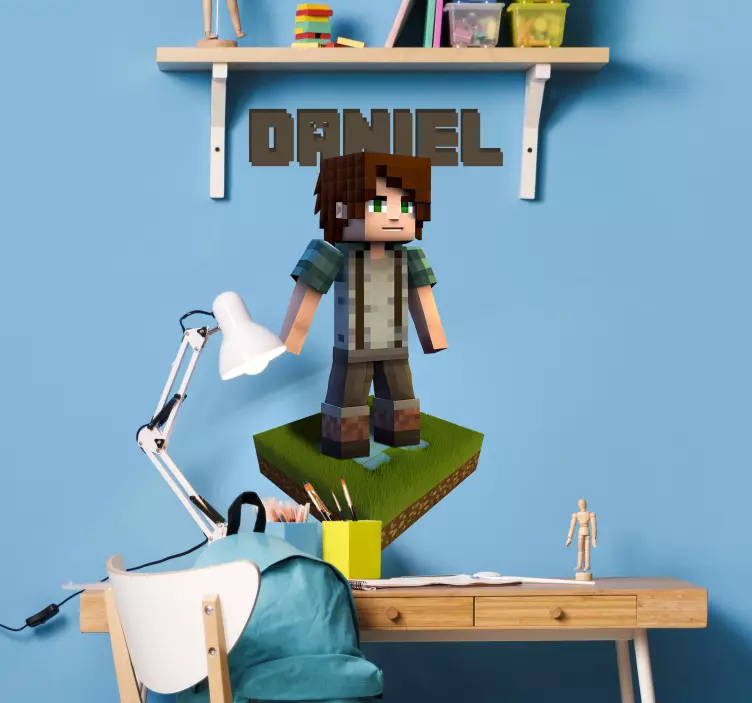 Wandtattoo Videospiel Charaktere mit Name - TenStickers