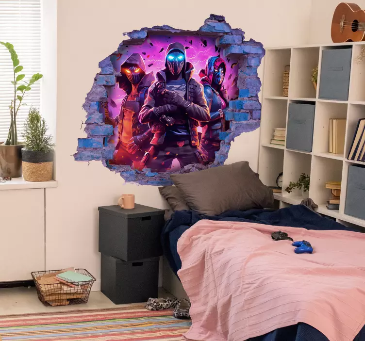 Aufkleber visuelle Effekte drei Krieger - TenStickers