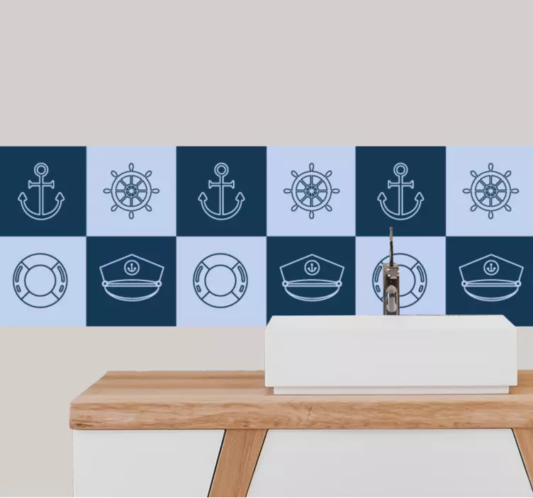 Fliesenaufkleber maritime symbole - TenStickers