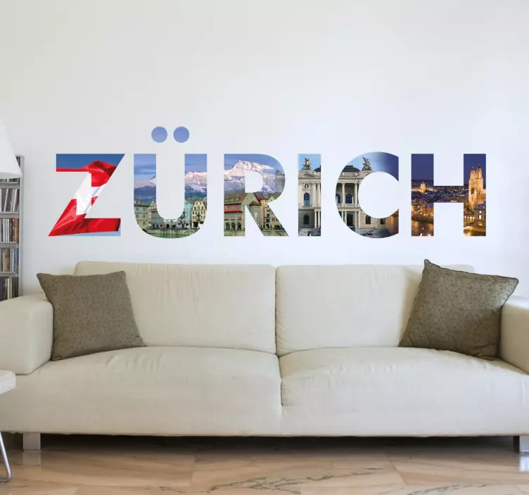 Wandtattoo Zürich Buchstaben - TenStickers