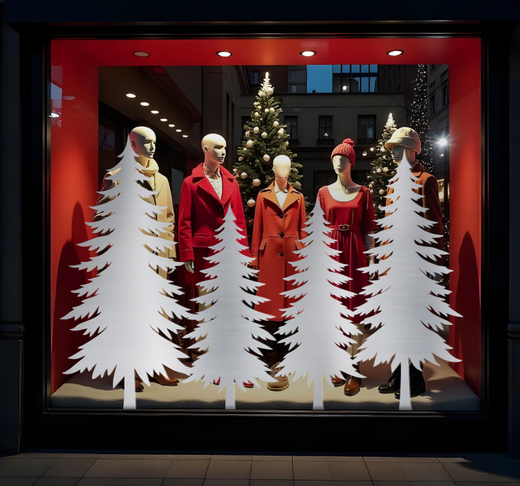 Weihnachtssticker winterbäume - TenStickers