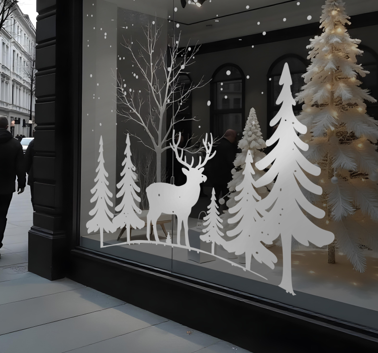 Weihnachtssticker winterszene - TenStickers