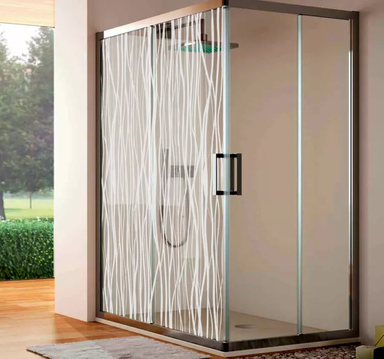 Folie Duschkabine schlichtes Zweig Muster - TenStickers