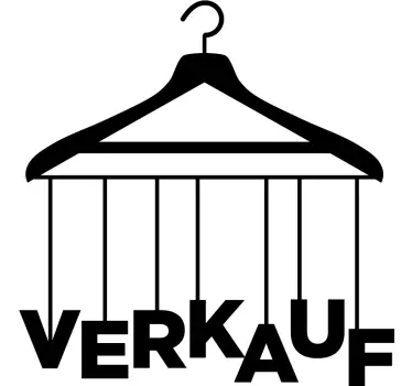 Schaufensteraufkleber Rabatt Kleiderbügel - TenStickers