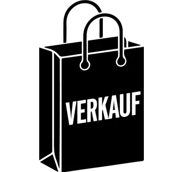 Schaufensteraufkleber Rabatt Einkaufstüte - TenStickers