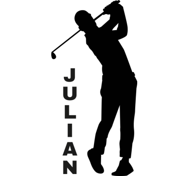 Wandtattoo Fitness golfspieler-silhouette - TenStickers