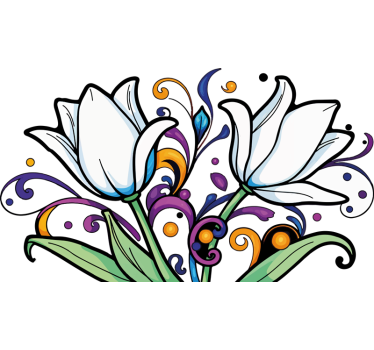 Autoaufkleber bunte tulpen - TenStickers