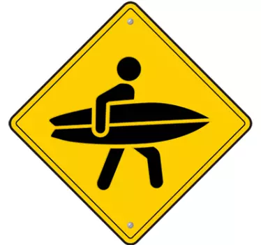 Surfer Schild Wandtattoo Jugendzimmer - TenStickers
