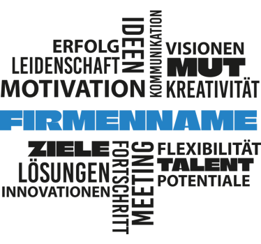 Aufkleber Büro workwolke personalisert mit firmennamen - TenStickers