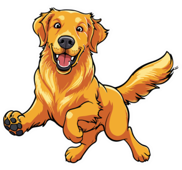 Autoaufkleber verspielter golden Retriever - TenStickers