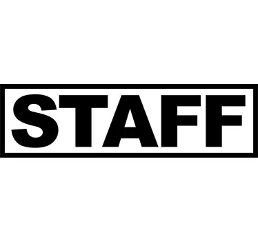 Sticker STAFF only - TenStickers