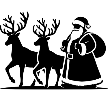 Weihnachtssticker weihnachtsmann-silhouette - TenStickers