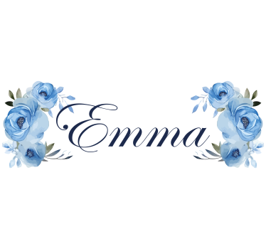 Fahrrad Sticker blaue blumen - TenStickers