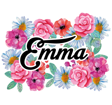 Fahrrad Sticker pinke Blumen - TenStickers