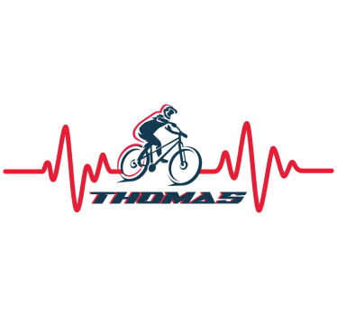 Fahrrad Aufkleber Herzschlag Design - TenStickers
