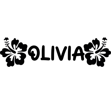 Fahrrad Sticker rosa hawaii Blumen - TenStickers