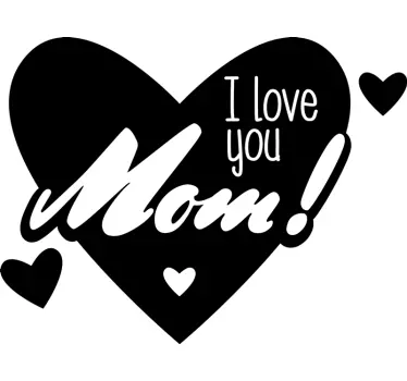 Wandtattoo Muttertag Love you Mom - TenStickers
