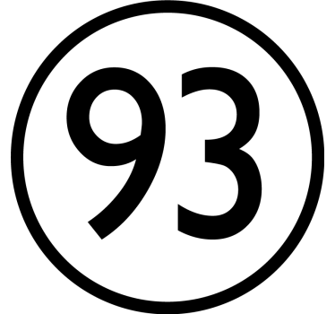 Motorrad Folie abgerundete klassische zahl - TenStickers