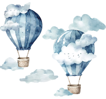Wandtattoo blaue luftballons - TenStickers