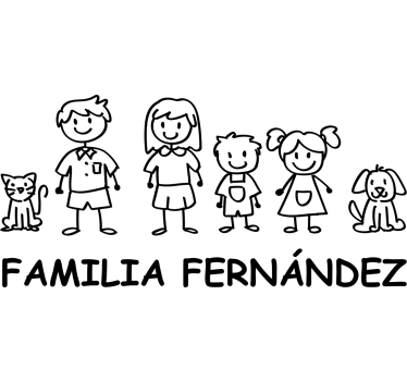 Folie Kühlschrank familienmitglieder mit ihren namen - TenStickers