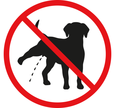 Aufkleber Schild hundepipi - TenStickers