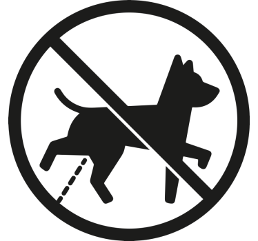 Aufkleber Schild hund pinkelt - TenStickers