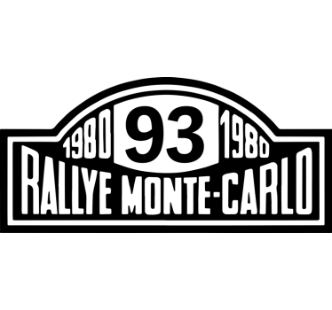 Motorrad Folie rallyenummer monte carlo - TenStickers
