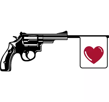Wandtattoo Pistole Liebe - TenStickers
