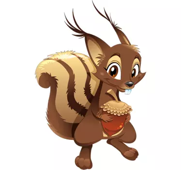 Wandtattoo Kinder Eichhörnchen - TenStickers