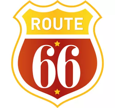Wandtattoo Retro Route 66 - TenStickers
