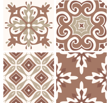 Fliesenaufkleber hydraulische mocha mousse - TenStickers