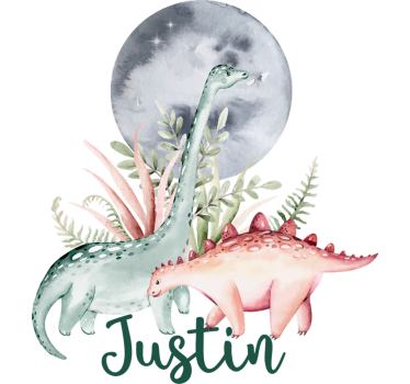 Wandtattoo Kinderzimmer dinosaurier-szene - TenStickers