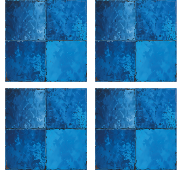 Wandtattoo Badezimmer marineblaues quadratmotiv - TenStickers