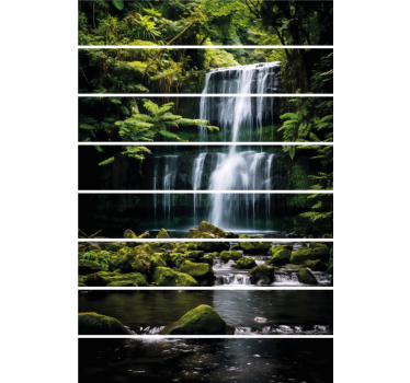 Treppenaufkleber wasserfallsteine - TenStickers