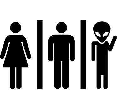 Aufkleber WC mit Alien - TenStickers