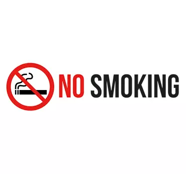Rauchverbot Schild Sticker - TenStickers