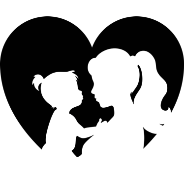 Schaufenster Folie mutterherz-silhouette - TenStickers