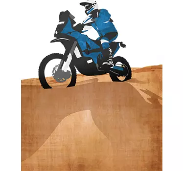 Wandtattoo Crossmotorrad in Wüste - TenStickers