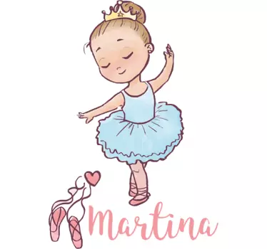 Wandtattoo Mädchen Ballerina - TenStickers