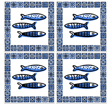 Fliesenaufkleber sardinen - TenStickers
