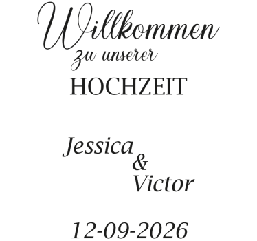Sticker Hochzeit spiegel anpassbar - TenStickers