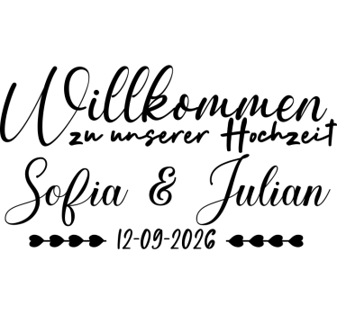 Sticker Hochzeit benutzerdefinierte holzbrett - TenStickers