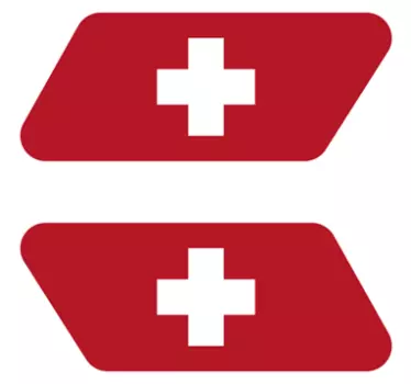 Schweizer Flagge Autoaufkleber - TenStickers