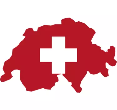 Karte Schweizer Flagge Autoaufkleber - TenStickers