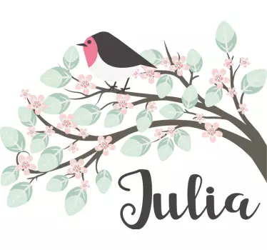 Wandtattoo Kinderzimmer Baum mit Namen personalisierbar - TenStickers
