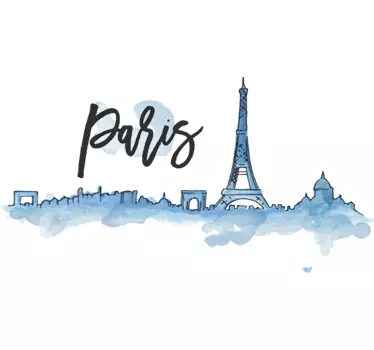 Wandtattoo Skyline Paris - TenStickers